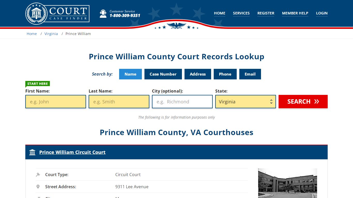 Prince William County Court Records | VA Case Lookup